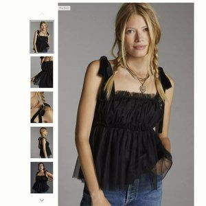 NWT Anthropologie Sunday in Brooklyn Velvet Tulle Tank